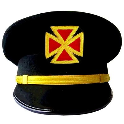 Grand Commandery Fatigue Cap   Hand Embroidery Knights Templar Freemason