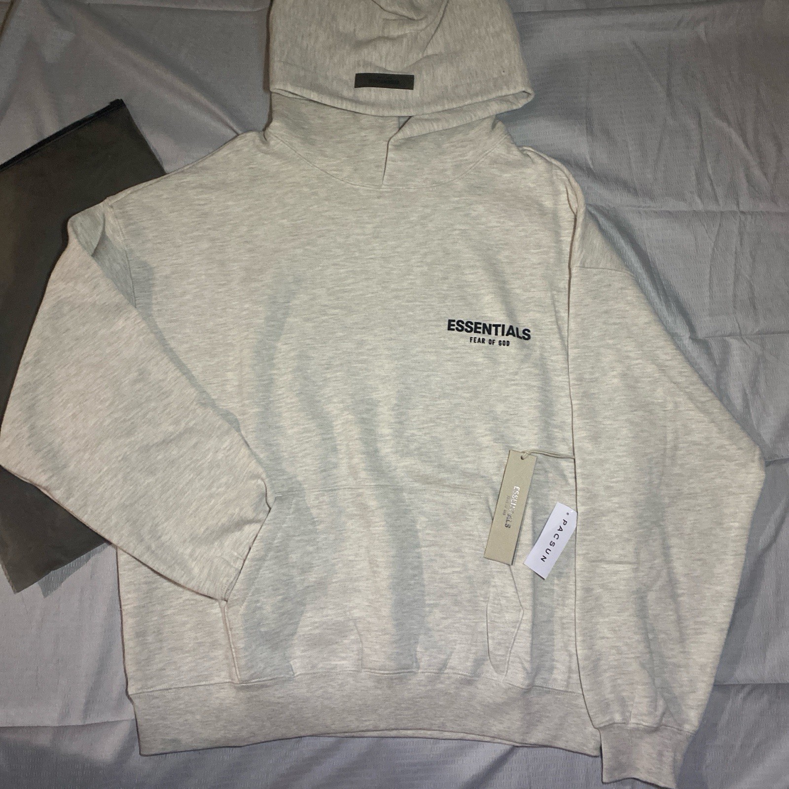 Essentials Fear of God Light Oatmeal Fleece Pullover Hoodie Men's Size M