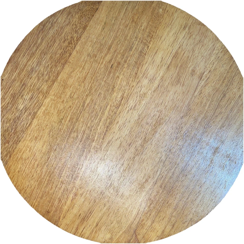 Vtg Industrial Swivel Screw Artist Stool Oak Plant Stand Boho Cottage Tri-Pod - Image 3 of 4