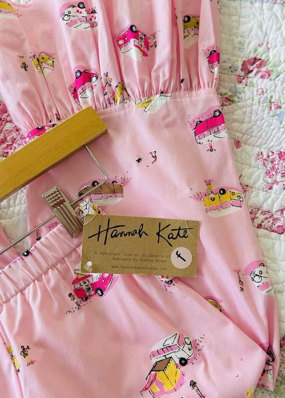 Hannah Kate Boutique Retro Ella Capri Pants Pink Rare NWT Girls 7 $40