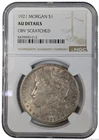 NGC 1921 Morgan Silver Dollar $1 US American Coin AU Details