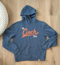 Cinch Kids Blue Hoodie XXL 16-18 Logo Print Long Sleeve Pullover