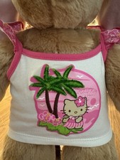 Build a Bear BABW Sunkissed Hello Kitty in Hawaii Pink Top Shirt