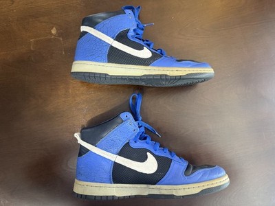 Nike Dunk High Premium Mens Cracked Varsity Royal Blue Sneaker 2007 Size 8.5