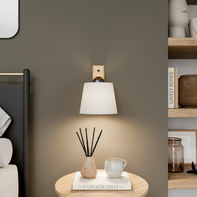 Euluna Wandleuchte Sweden mit Holzgestell eiche rustikal Wandlampe Lampe Leuchte