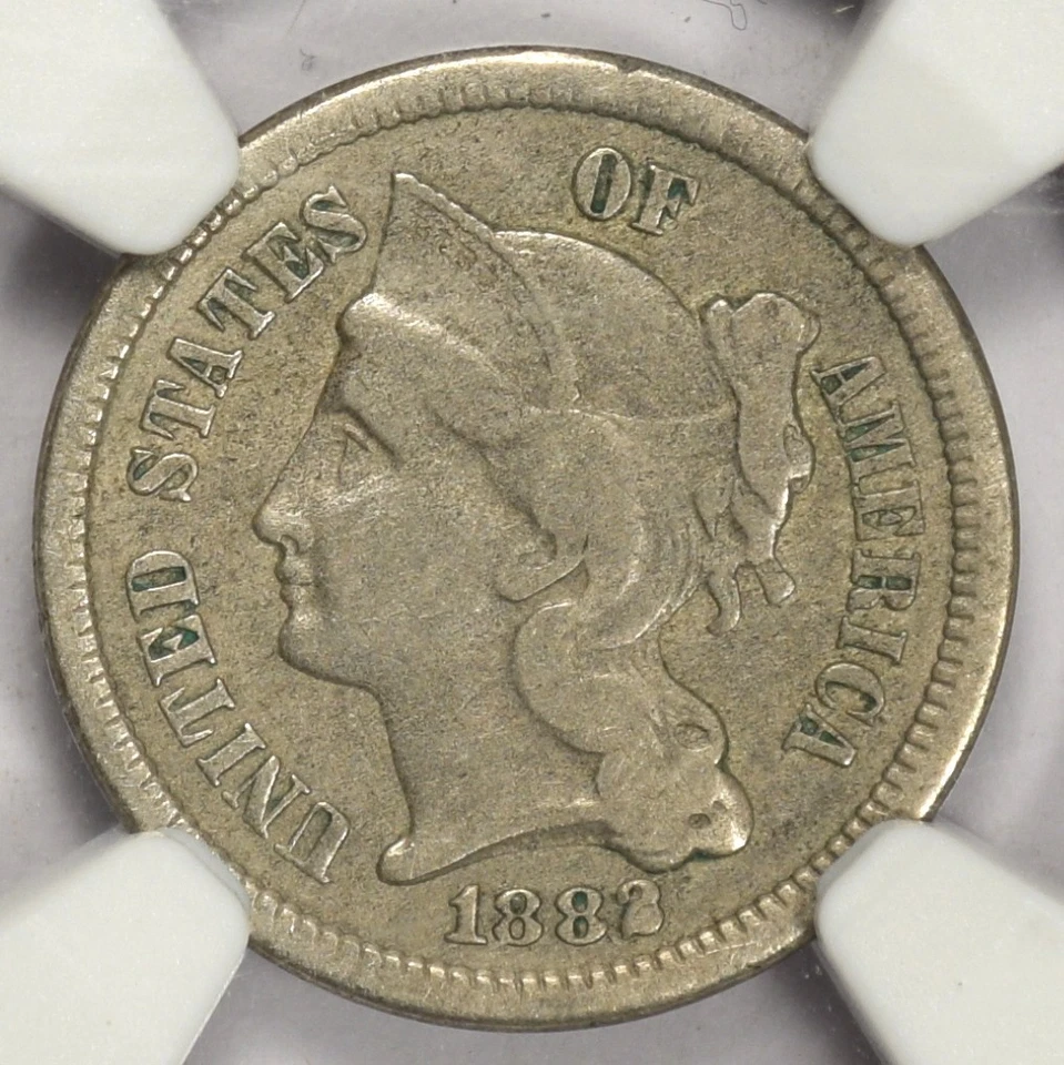 1882 3CN THREE CENT NICKEL ~ NGC XF40 - Image 2 of 4