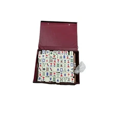 Vintage Chinese Mahjong Tile Set 138 Tiles w/ Case – 136 Main Tiles Complete