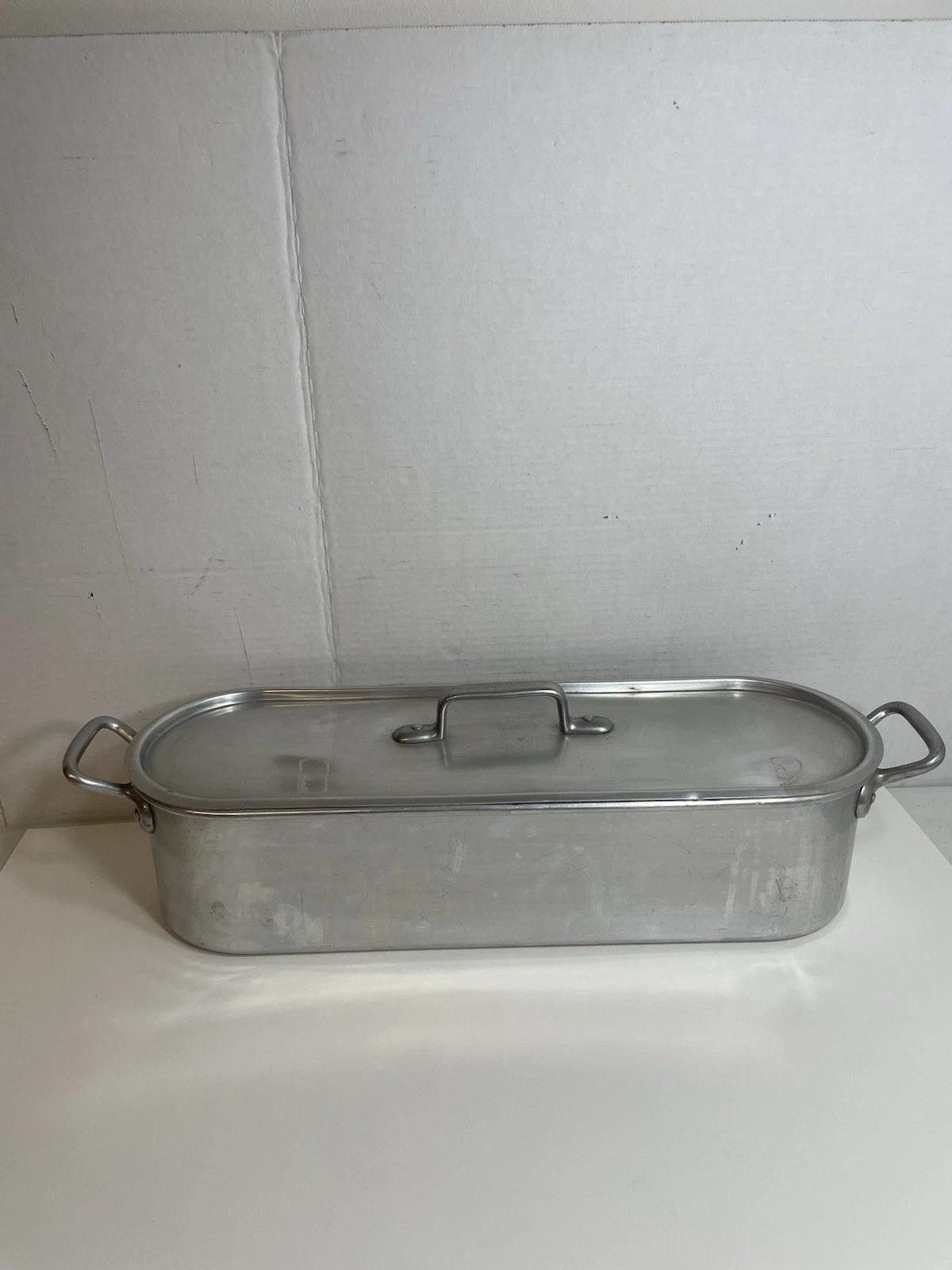 Vintage Tournus France Aluminum Fish Poaching Steaming Pan Lid Handles Oval
Opens in a new window or