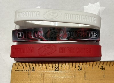 #ad Carolina Hurricanes 3 Rubber Wristbands Bracelets New $9.99