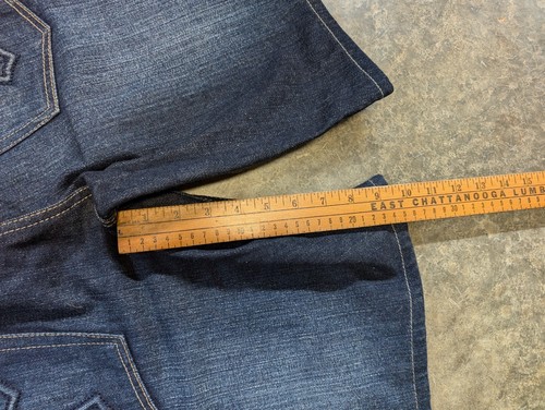 Vintage Avirex Jean Shorts Chrome Hearts Like Style Embossed Crosses Size 36 - Picture 6 of 7