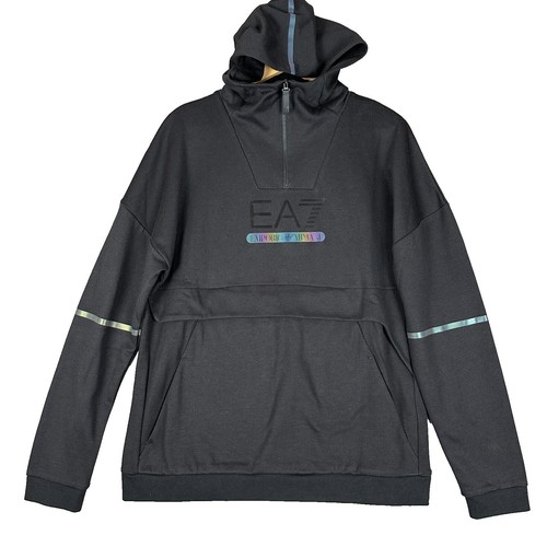 Emporio Armani Full Zip Hoodie Big Logo AJ Men Size Xl Black | eBay