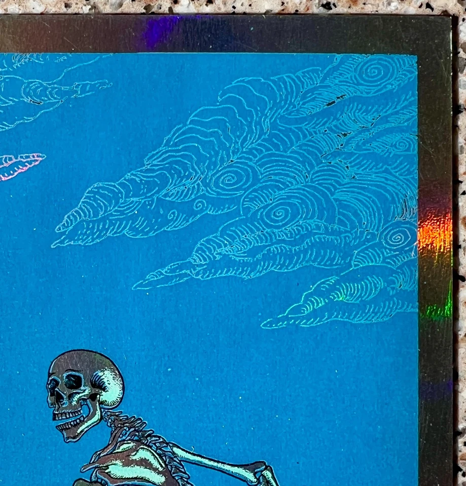 EMEK Foil Surfing Skeleton surfer mini poster print handbill 2010 Signed Rare - Image 4 of 4