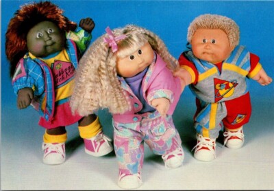 Postcard Cabbage Patch Kids 167-006 Black Girl White Girl White Boy 