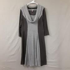 Robbie Bee Dress Size XL Pullover Long Sleeve, Cozy, Warm, Lined Gray & Black