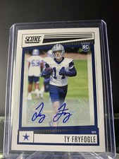 Ty Fryfogle Cowboys no 396 2022 Panini Score Football  Rookie Auto