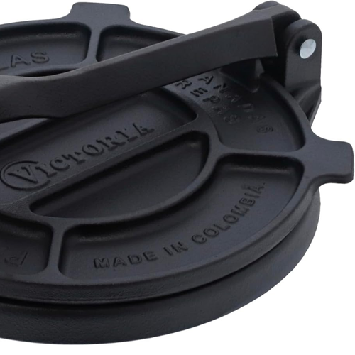 Victoria 8-inch Cast Iron Tortilla Press Pataconera Seasoned with Flaxseed Oil - Picture 3 of 5