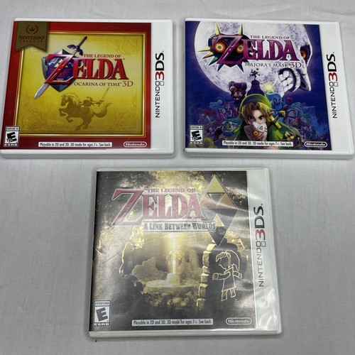 Nintendo 3DS ZELDA BUNDLE Ocarina of Time, Majora’s Mask, Link Between
