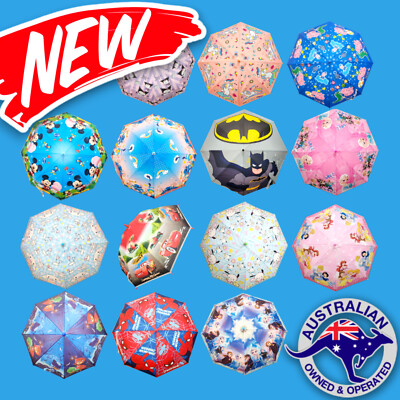 Kids Children Umbrella Frozen Kuromi Cinnamoroll Batman Stitch Princess AU