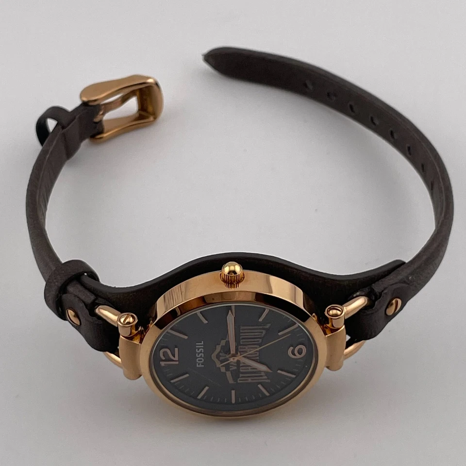 Reloj Fossil Georgia ES-3077 Mujer Valero Alarmo Bowl Gris Cintura Correa Cuarzo Foto 2 de 4