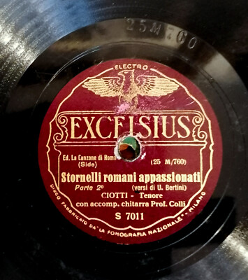 78 GIRI STORNELLI ROMANI APPASSIONATI - TENORE CIOTTI   EXCELSIUS ORIGINALE 1934