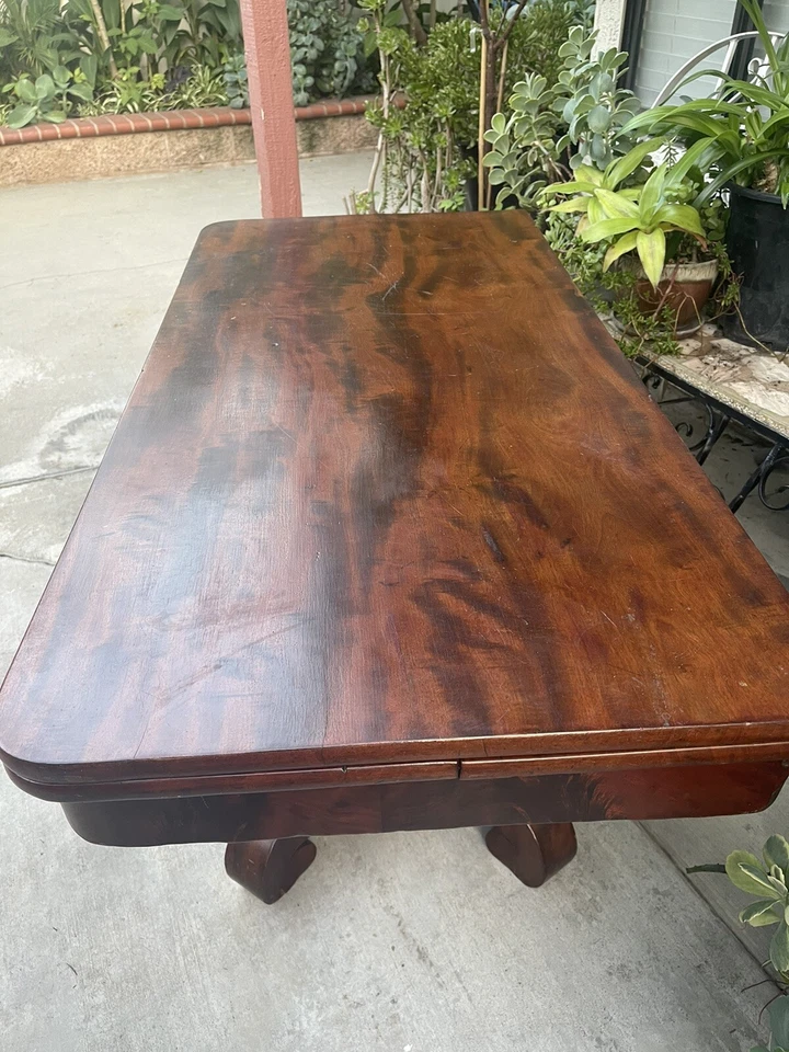 Antique Empire Mahogany Game / Card Table c1800-1850s - Image 2 of 4