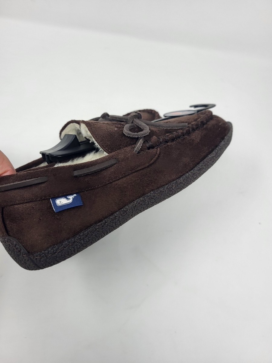 Vineyard Vines Boys Size 4 Peak Plaid Moccasin Slippers  display picture 1