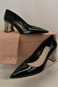 miu miu pumps with jeweled heels