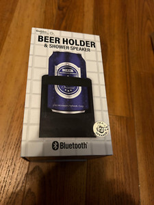 Shower Beer Holder And Speaker. Black. Bluetooth, Built-in microphone, USB Cable