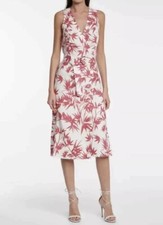 NWT Polo Ralph Lauren Floral-Print Sleeveless Linen Wrap Dress Sz. 10 Red /White