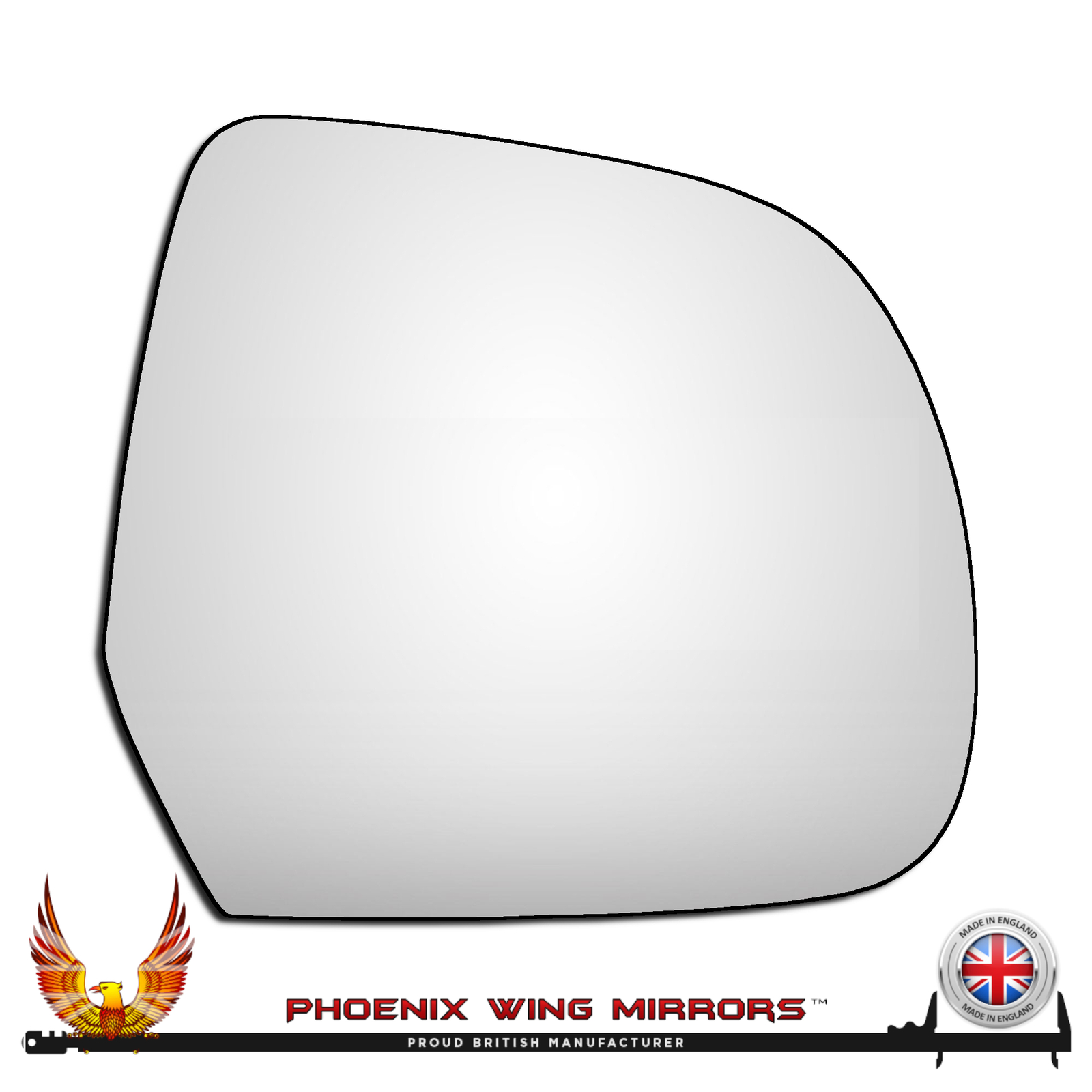 Right Hand Drivers Side Fits Nissan Leaf 2010-2017 Convex Wing Door Mirror Glass