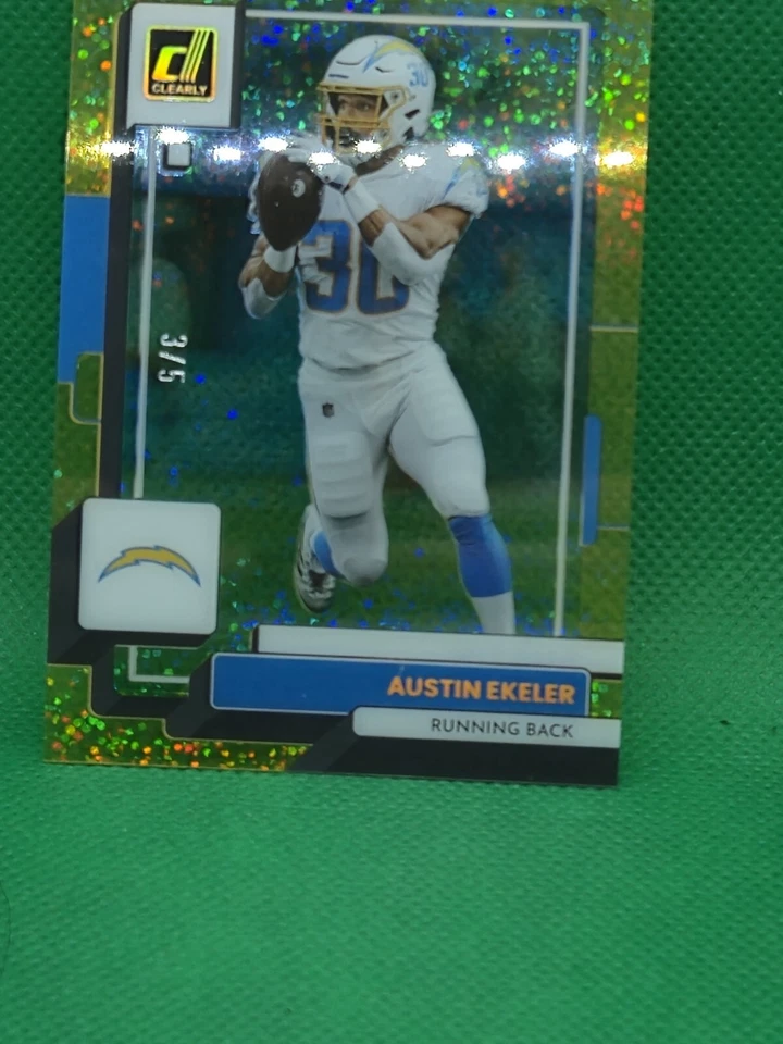 2022 Donruss Clearly Austin Ekeler # 3/5 Chargers - Image 3 of 3