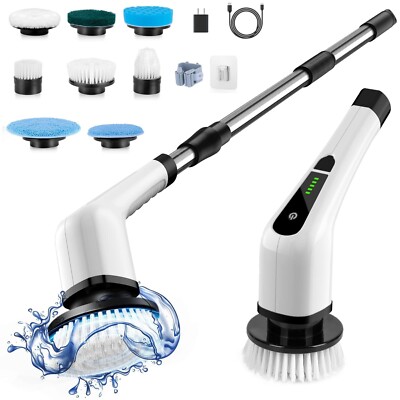 Electric Spin Scrubber, Cordless Cleaning Brush Scrubber for Home, 400RPM/Min...