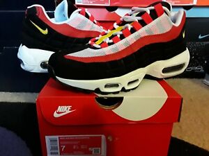 nike air max 95 black crimson yellow