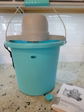 Nostalgia 4 Qt Electric Ice Cream Maker Blue With Easy Carry Handle