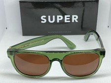 RetroSuperFuture 528 Flat Top Crystal Green Frame Sunglasses NIB