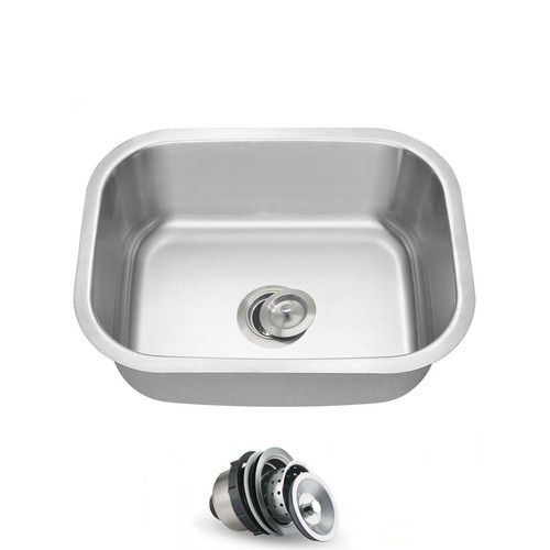 New Stainless Steel Single Bowl Undermount Bar Prep Kitchen Sink Multiple Size - Picture 12 of 16