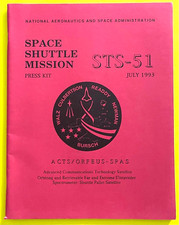 STS-51 NASA RELEASED UNCOMMON RED COVER SPACE SHUTTLE MISSION PRESS KIT