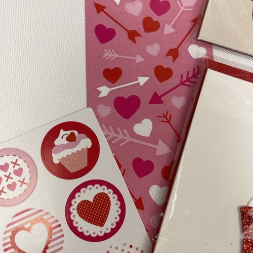 2 Embellished 3D Papyrus Valentines Cards, American Greetings Bag & Stickers-New - Picture 11 of 15
