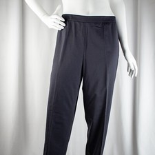 LAFAYETTE 148 New Navy Blue Solid Wool Blend Women Slit Pants Size 16