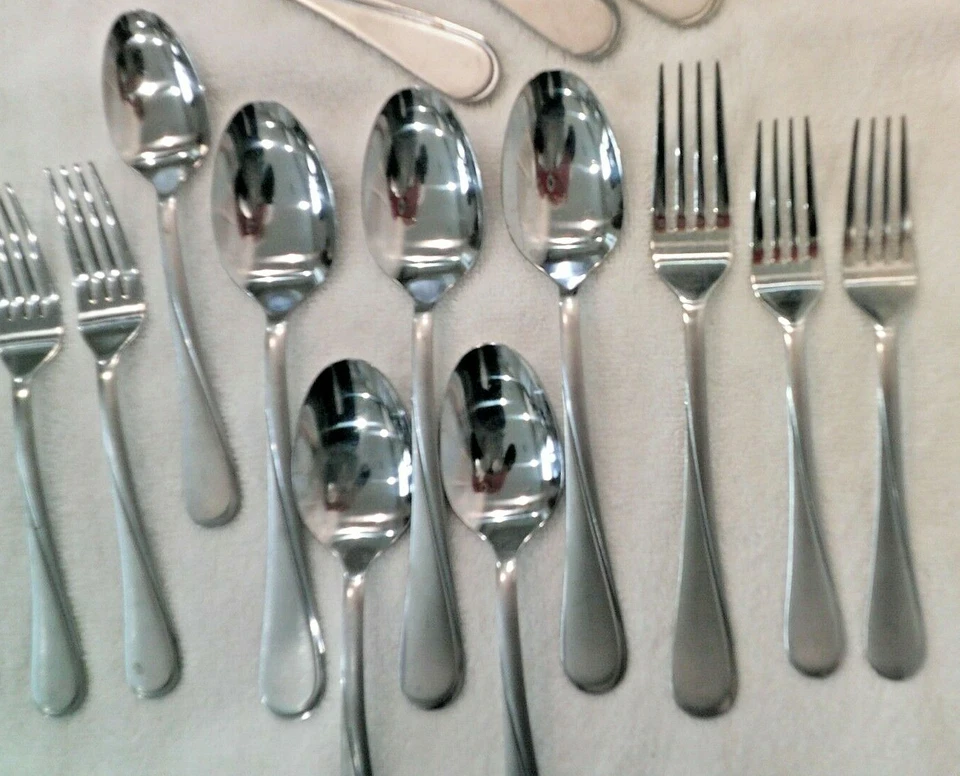 Juego de cubiertos de arena remolino Cambridge Silversmiths 326J2H9BH26 - plateado (18 piezas) Foto 3 de 4