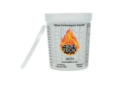 High Teck MC32 1 Quart Plastic Paint Paint Mixing Cup 100 Cs With Lids