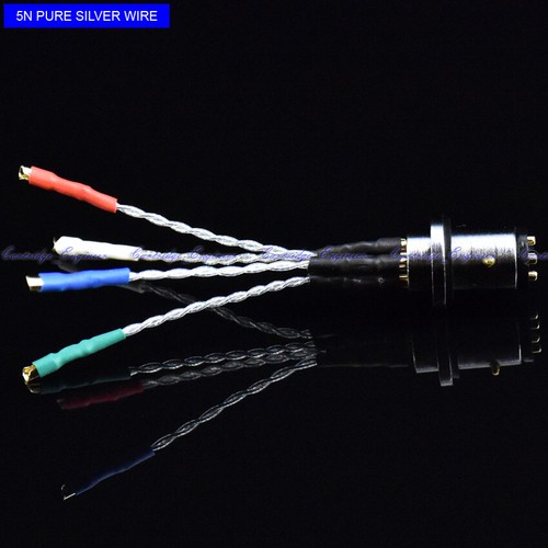 New 20pcs/lot 4pin EMT type headshell connector +5N Pure Silver litz leadwire - Picture 5 of 5