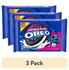  3 pack OREO Double Stuf Chocolate Sandwich Cookies, Family Size, 18.71 oz
