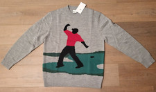 Nike Golf Tiger Woods Fist Pump DA 4151-063 Crew Neck Knit Wool Sweater Medium M