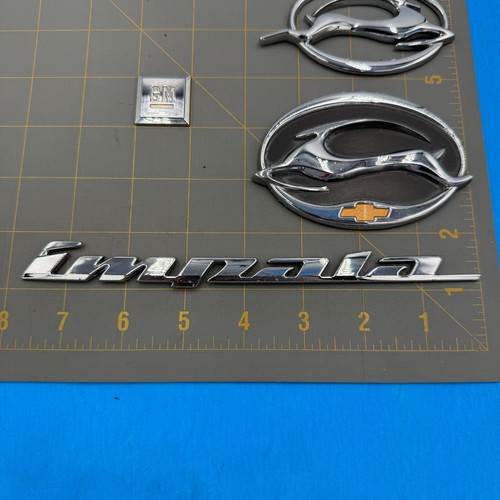 2000-2005 Chevrolet Chevy Impala OEM Chrome Side Sail Rear Trunk Emblem Set - Picture 3 of 10