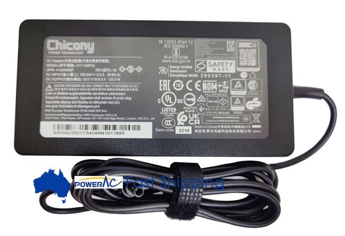 Cargador aptor de CA Chicony 20V 6A 120W A17-120P2A para MSI GF63 delgado 10UC - Imagen 1 de 5