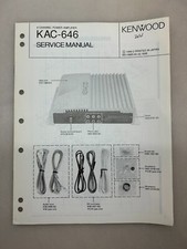 Kenwood KAC-646 Original Service Manual Free Shipping