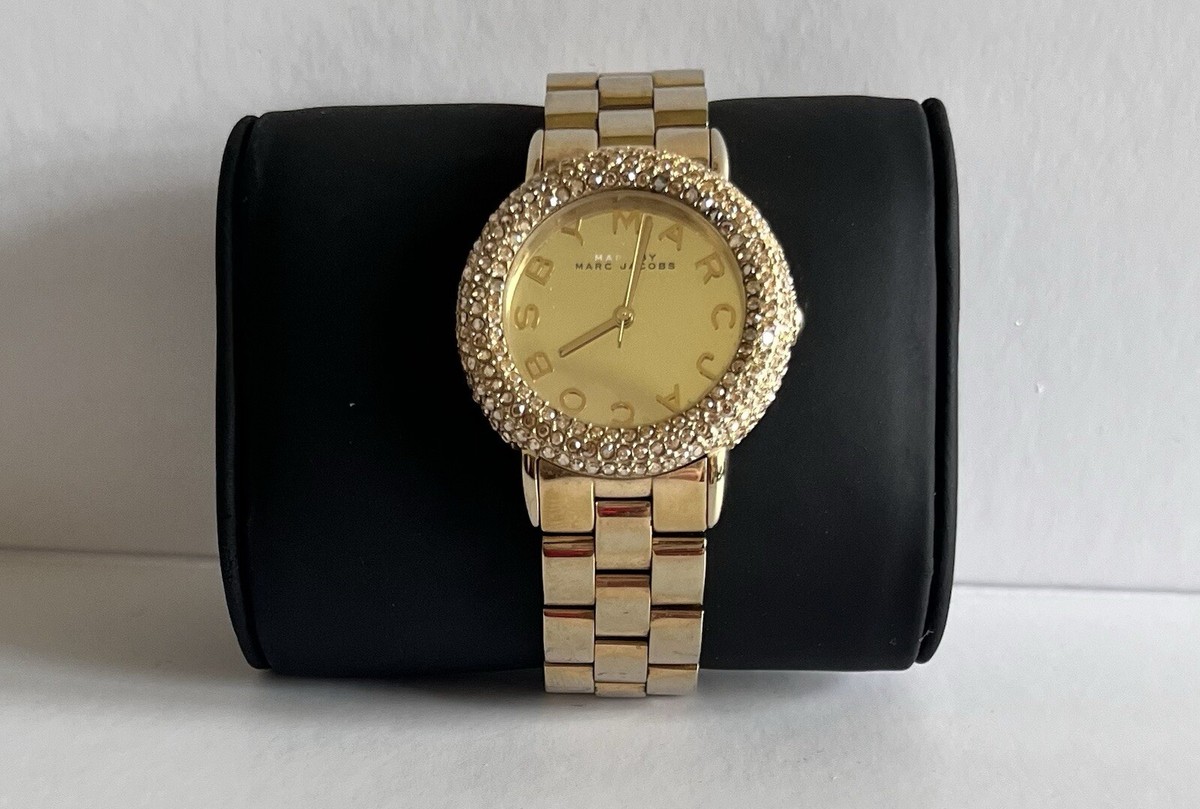 Marc by Marc Jacobs Gold Tone Crystal Watch | eBay