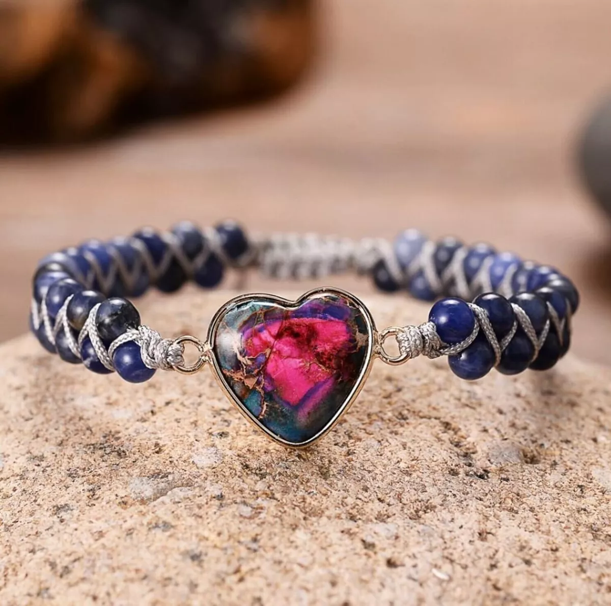 Stone charm hotsell bracelet