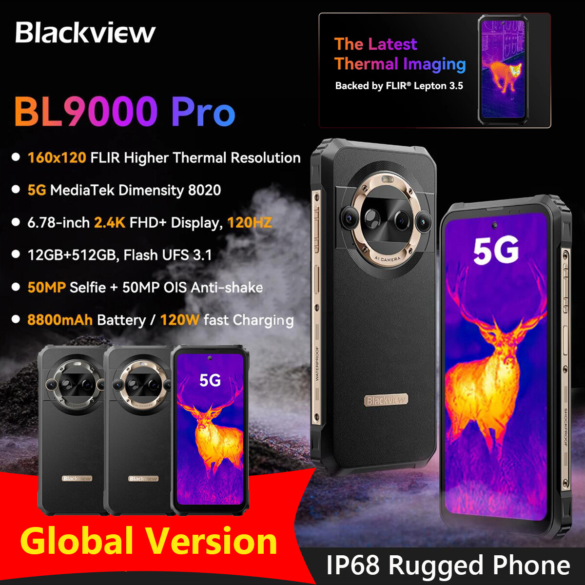 Flir Lepton Blackview Thermal Camera Blackview BL9000 Pro 5G